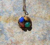 4 color scarab necklace
