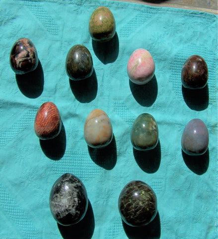 Solid stone Eggs good for Easter - 2 Large