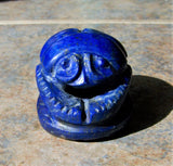 Large Lapis Scarab from Egypt.  Carved in the energy of the Great Pyramid